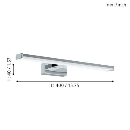 Eglo - LED badeværelseslampe LED/7,4W/230V 4000K 40 cm IP44