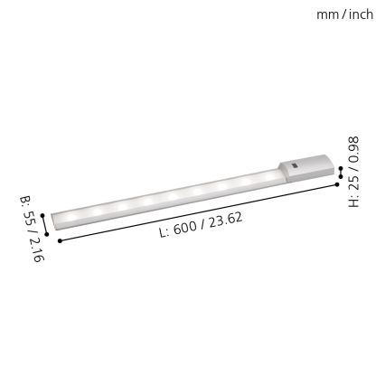 LED underskabslampe med sensor TEYA LED/8,1W/230V