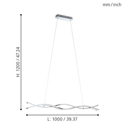 Eglo - LED lysekrone 3xLED/13W/230V