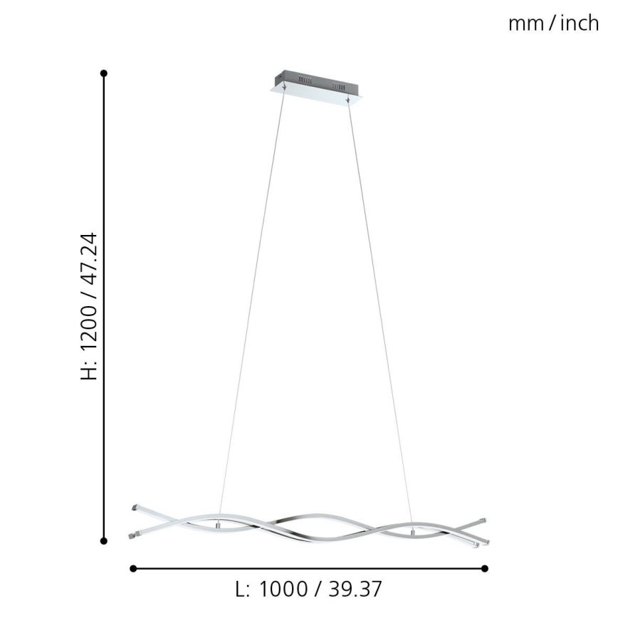Eglo - LED lysekrone 3xLED/13W/230V