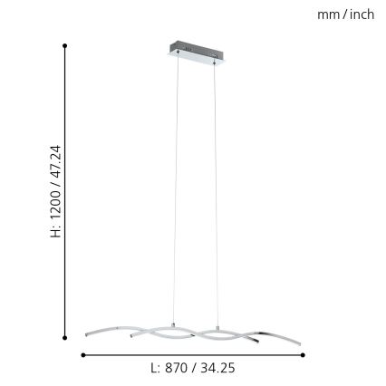 Eglo - LED lysekrone 2xLED/9W/230V