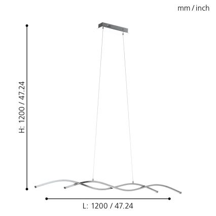 Eglo - LED lysekrone 2xLED/14W/230V