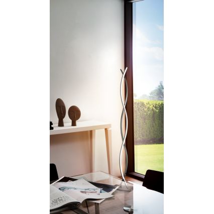 Eglo - LED gulvlampe LED/36W/230V blank krom