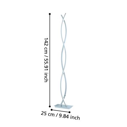 Eglo - LED gulvlampe LED/36W/230V blank krom