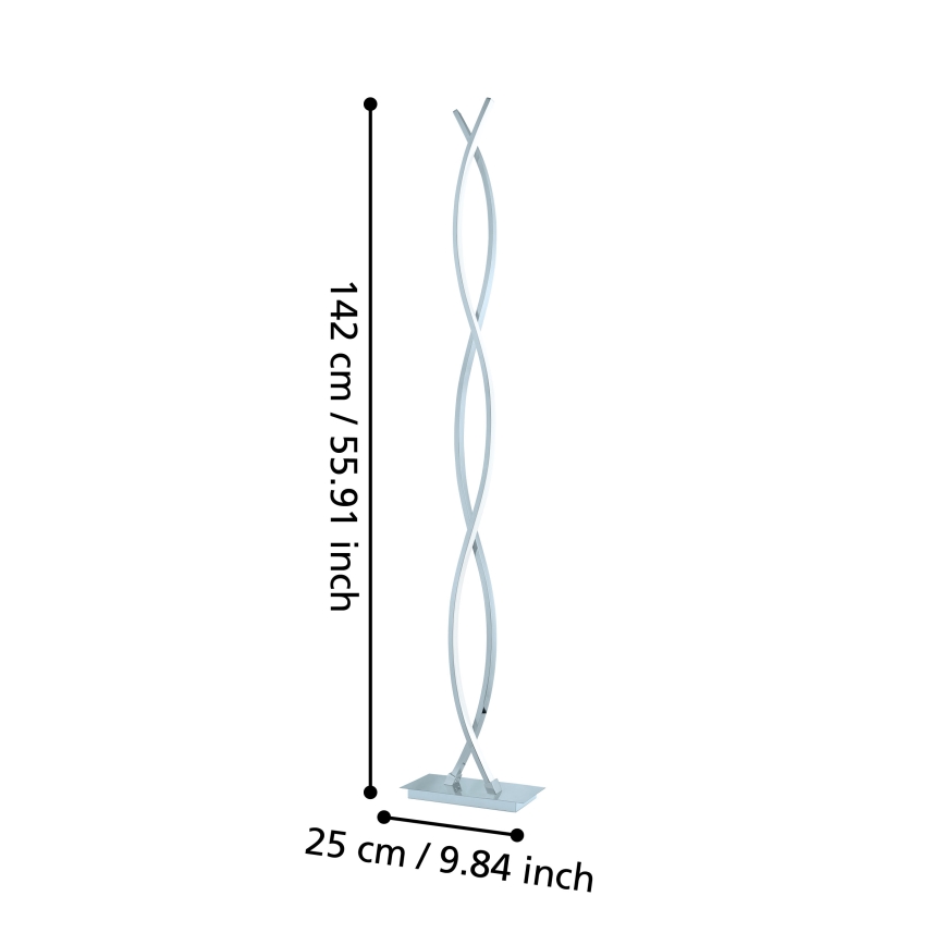 Eglo - LED gulvlampe LED/36W/230V blank krom