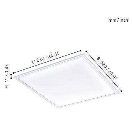 Eglo - LED loftspanel LED/40W/230V