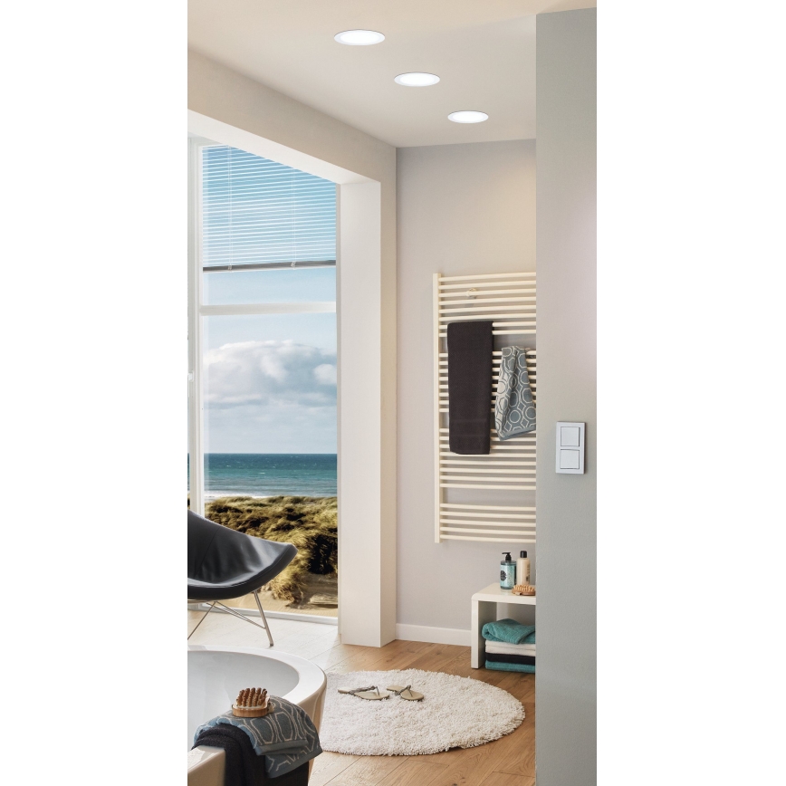 Eglo 96165 - LED indbygningsspot FUEVA 1 LED/10,9W/230V IP44 Ø 17 cm