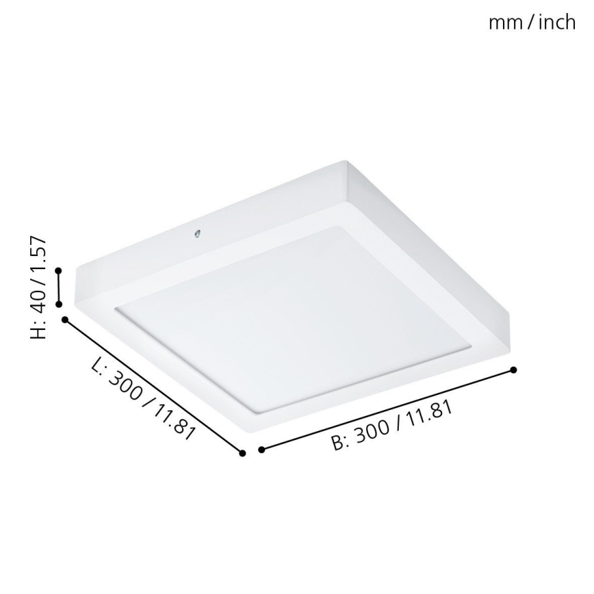 Eglo 96169 - LED loftlampe til badeværelse FUEVA 1 LED/22W/230V IP44 30x30 cm