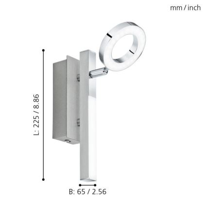 Eglo - Spotlys 1xLED/3,2W + 1xLED/2,2/230V