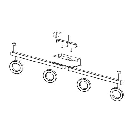 Eglo - Spotlampe 4xLED/3,2W + 2xLED/3,3/230V