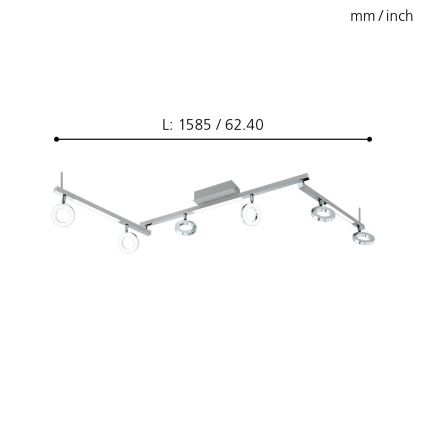 Eglo - Spotlys 6xLED/3,2W + 3xLED/3,3/230V