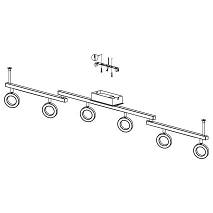 Eglo - Spotlys 6xLED/3,2W + 3xLED/3,3/230V