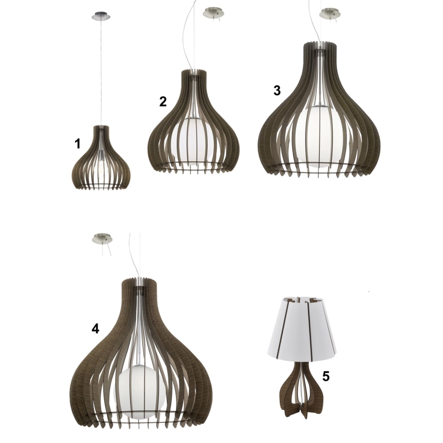 Eglo 96219 - Lysekrone TINDORI 1xE27/60W/230V