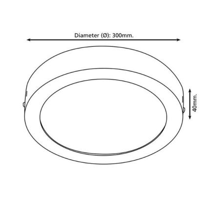 Eglo 96246 - LED badeværelseslampe FUEVA 1 LED/22W/230V IP44 Ø 30 cm