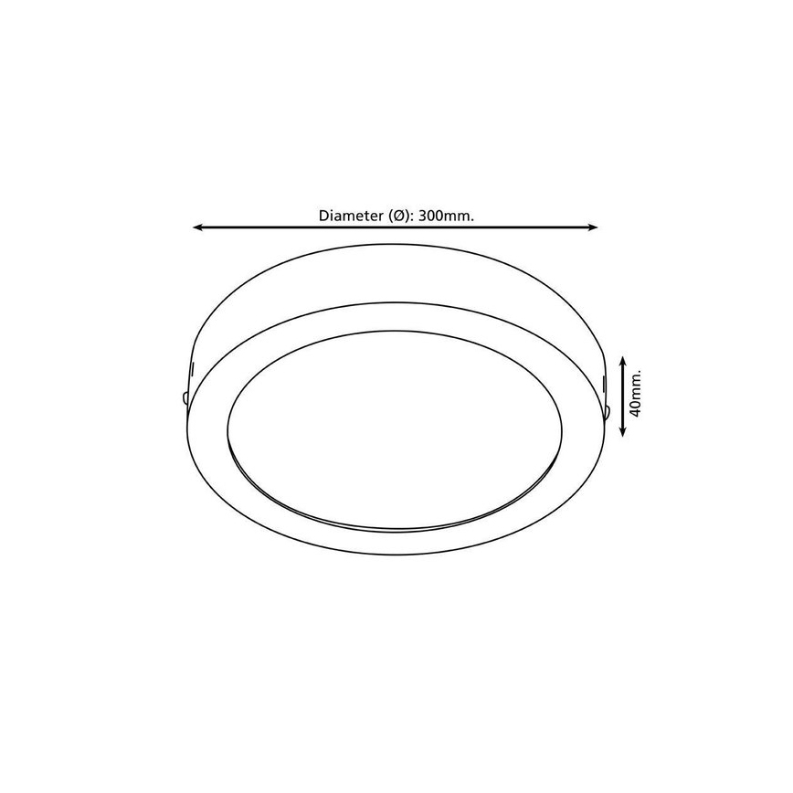 Eglo 96246 - LED badeværelseslampe FUEVA 1 LED/22W/230V IP44 Ø 30 cm