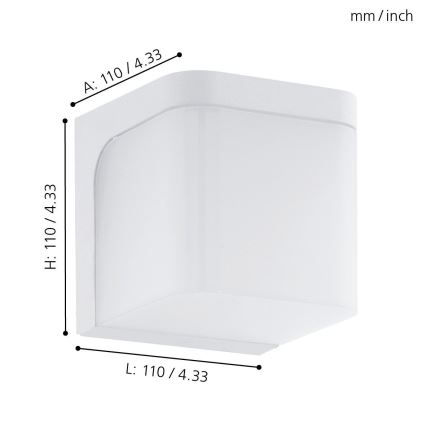 Eglo - Udendørs LED væglampe LED/4,9W/230V IP44