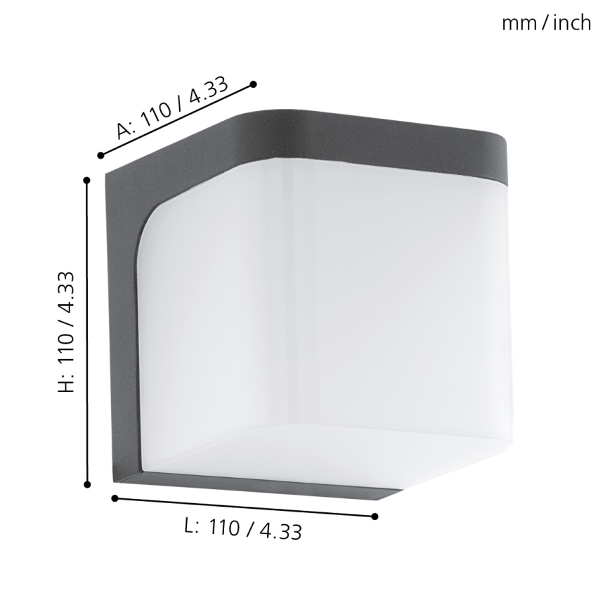 Eglo - Udendørs LED væglampe LED/4,9W/230V IP44