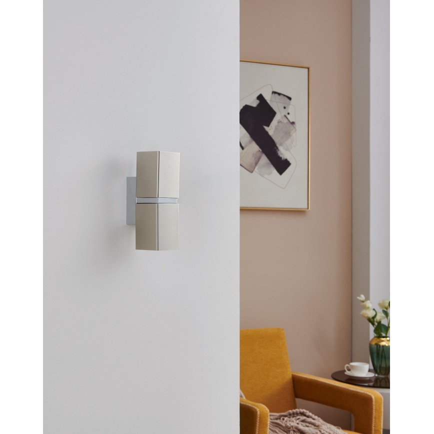 Eglo 96264 - LED-væglampe PASSA 2xGU10/2,8W/230V, firkantet