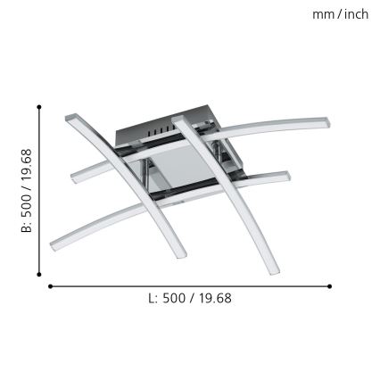 Eglo - LED fastmonteret lysekrone 4xLED/5W/230V