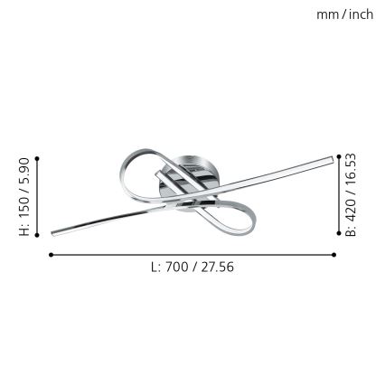 Eglo - LED fastmonteret lysekrone 2xLED/10W/230V