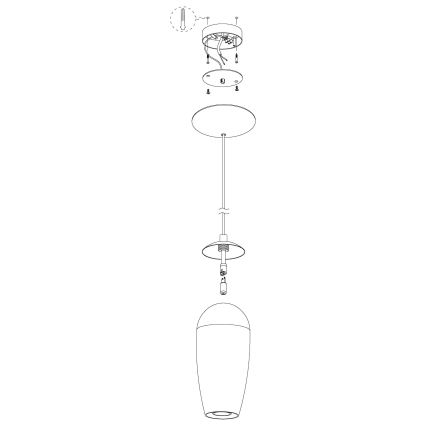 Eglo - LED lysekrone i en snor 1xG9/2,5W/230V