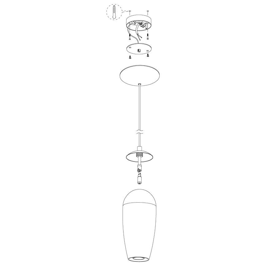 Eglo - LED lysekrone i en snor 1xG9/2,5W/230V