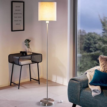 Eglo 96377 - Gulvlampe PASTERI 1xE27/60W/230V Ø 28 cm grå