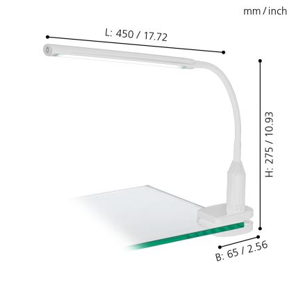 Eglo - LED lampe med klemme dæmpbar LED/4,5W/230V