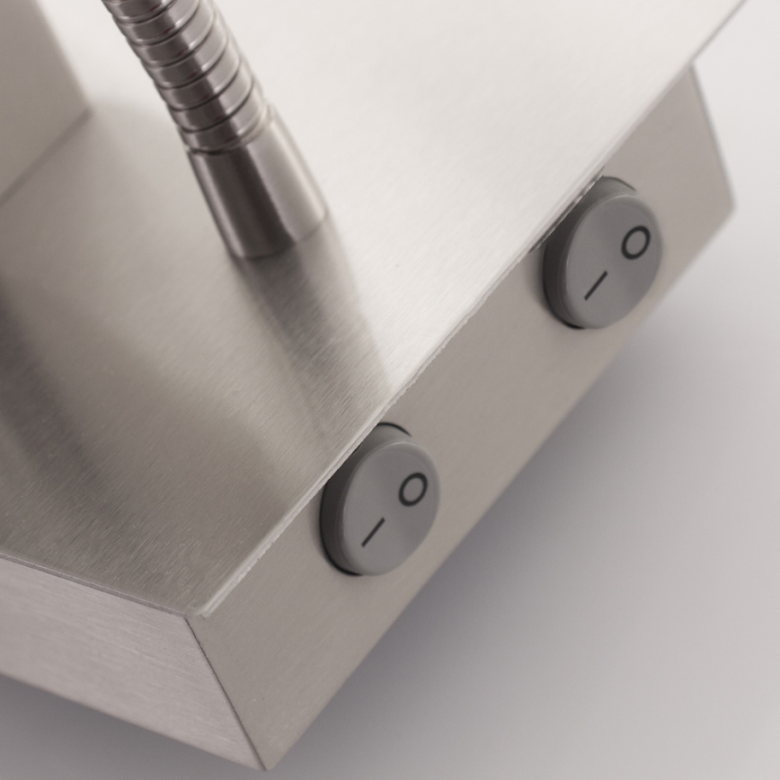 Eglo - LED Fleksibelt lysarmatur 1xE27/40W+LED/3,8W taupe