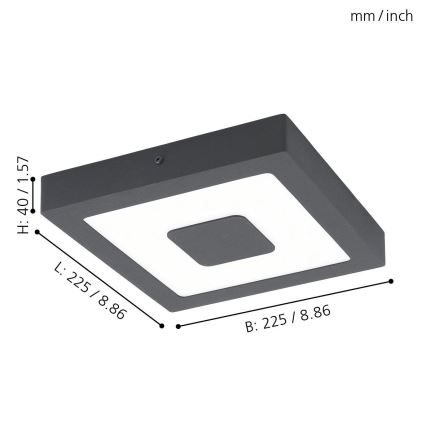 Eglo - LED venkovní lofts lys LED/16,5W/230V IP44