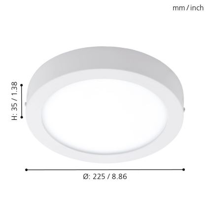 Eglo - Udendørs LED loftslampe LED/16,5W/230V IP44