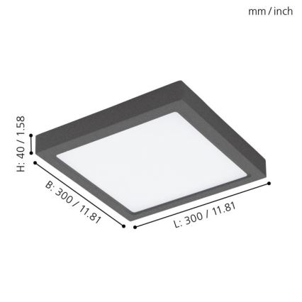 Eglo - Udendørs LED loftslampe LED/22W IP44