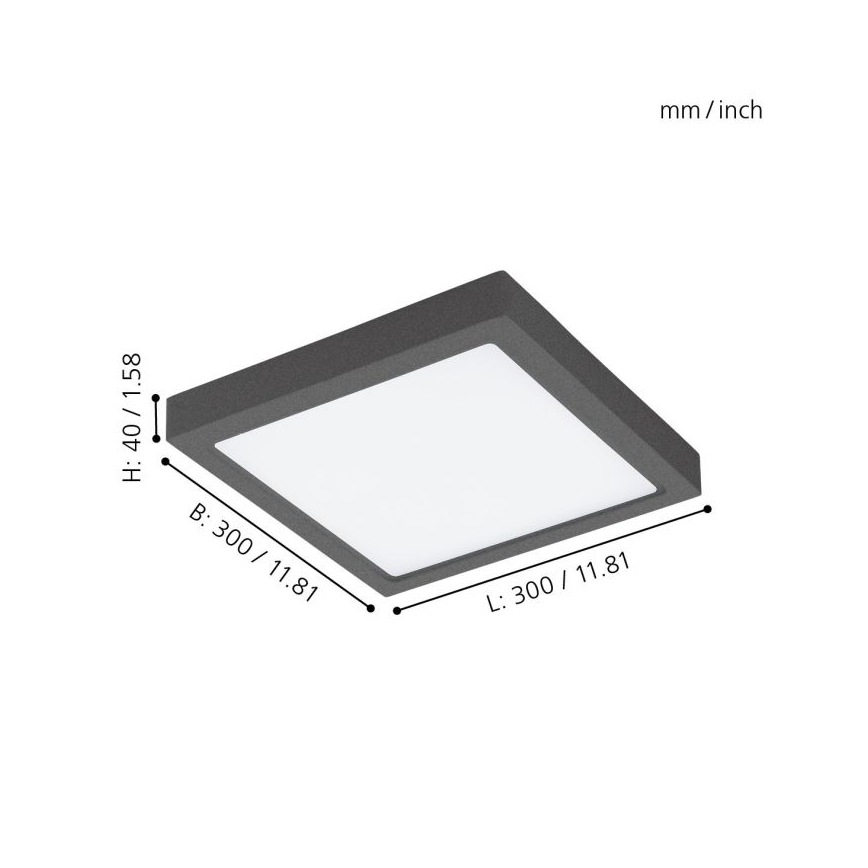 Eglo - Udendørs LED loftslampe LED/22W IP44