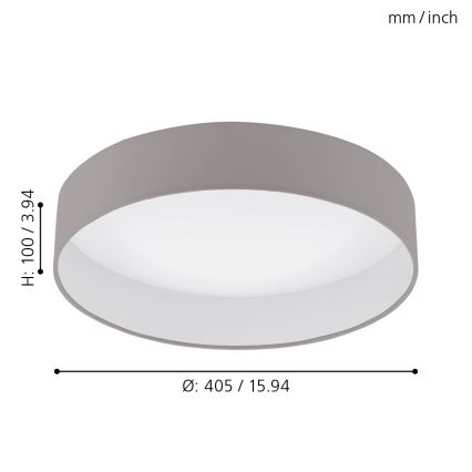 Eglo - LED loftlampe dæmpbar 1xLED/18W/230V