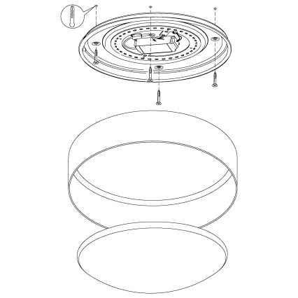 Eglo - LED loftlampe dæmpbar 1xLED/18W/230V