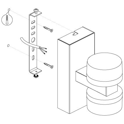 Eglo - LED Dæmpbar væglampe til badeværelse 2xLED/7,2W/ IP44