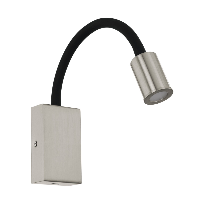 Eglo - LED Vægspot med USB-oplader 1xLED/3,5W/230V mat krom