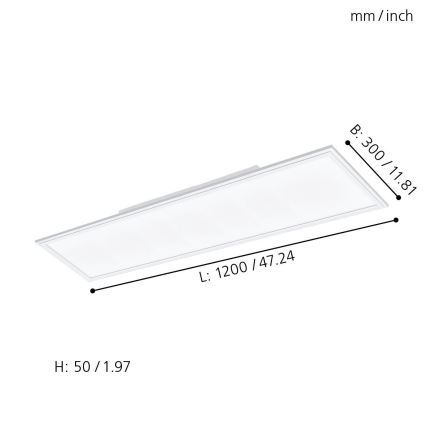 Eglo - LED lampe m. RGBW-farver dæmpbar SALOBRENA-C LED/31W + fjernbetjening