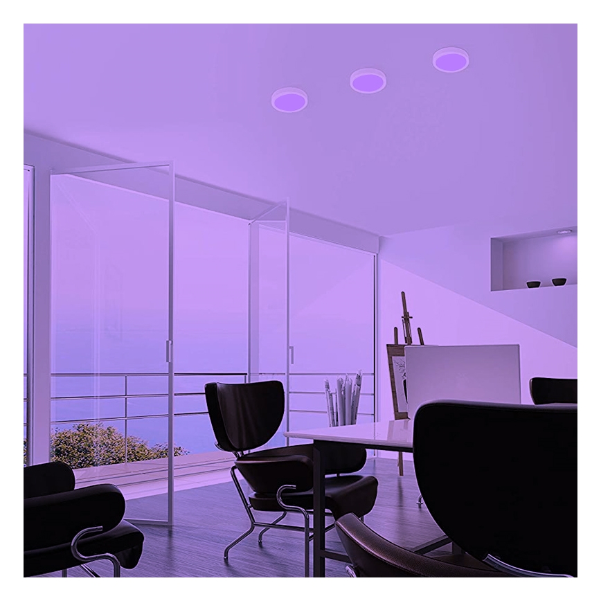Eglo - LED loftlampe dæmpbar RGBW-farver FUEVA-C LED/15,6W/230V Bluetooth