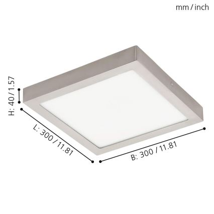 Eglo - LED RGBW dæmpbar loftlampe FUEVA-C LED/21W/230V 30x30 cm