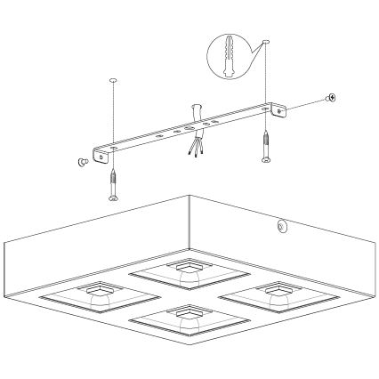 Eglo - LED loftsbelysning 4xLED/6,3W/230V