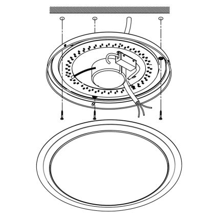 Eglo - LED loftlampe dæmpbar RGBW-farver COMPETA-C LED/17W/230V