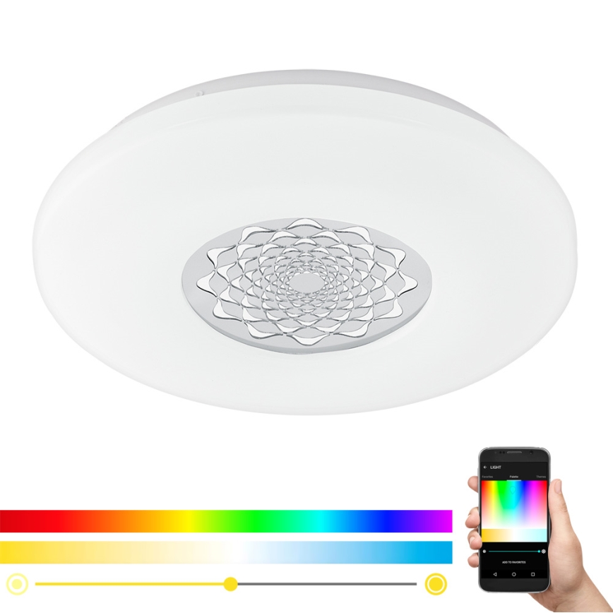 Eglo - LED væg-/loftlampe dæmpbar RGB-farver CAPASSO-C LED/17W/230V