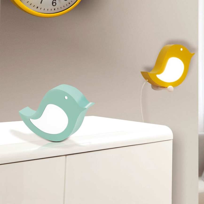 Eglo 96853 - LED børnevæglampe SPARINO LED/4,2W/230V grøn