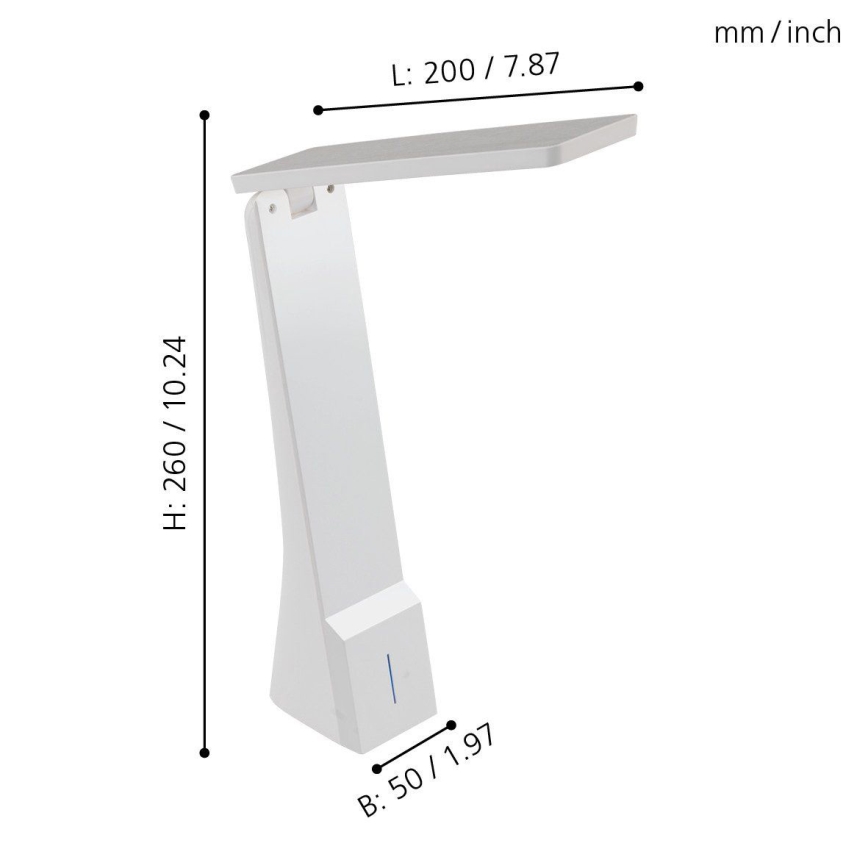 Eglo - LED lysdæmper bordlampe 1xLED/1,8W/230V hvid