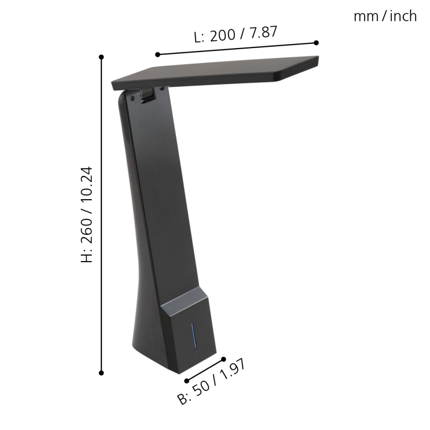Eglo - LED-dæmpbar bordlampe LED/1,8W/230V sort