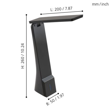 Eglo - LED lysdæmper bordlampe 1xLED/1,8W/230V antik sort