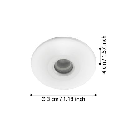 Eglo - LED loftlampe til badeværelse 3xLED/1W/230V IP44