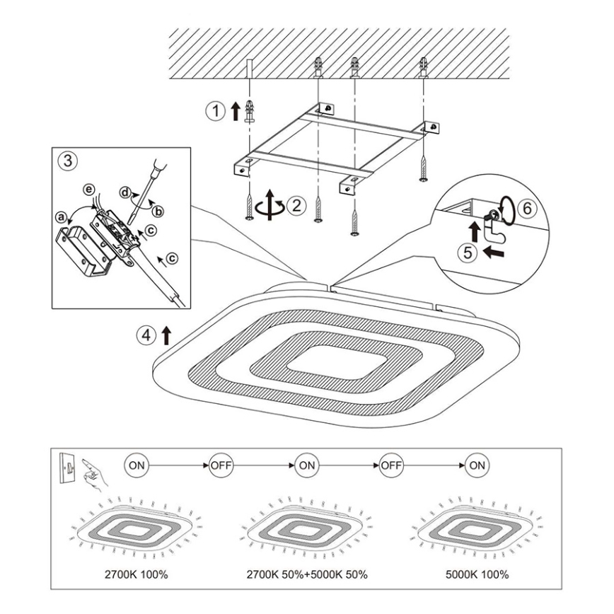 Eglo - LED loftlampe LED/30W/230V dæmpbar