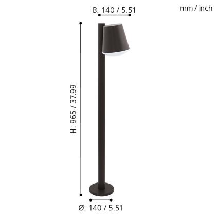 Eglo - Udendørslampe 1xE27/10W/230V IP44